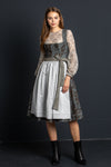 Sportalm Jacquard-Dirndl Ahornboden Blau Vorderansicht | Sportalm Jacquard dirndl Ahornboden Blue front view