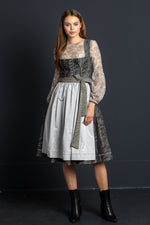 Sportalm Jacquard-Dirndl Ahornboden Blau Vorderansicht | Sportalm Jacquard dirndl Ahornboden Blue front view