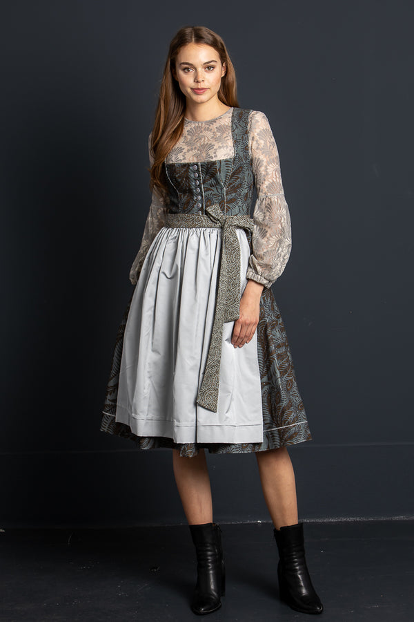 Sportalm Jacquard-Dirndl Ahornboden Blau Vorderansicht | Sportalm Jacquard dirndl Ahornboden Blue front view