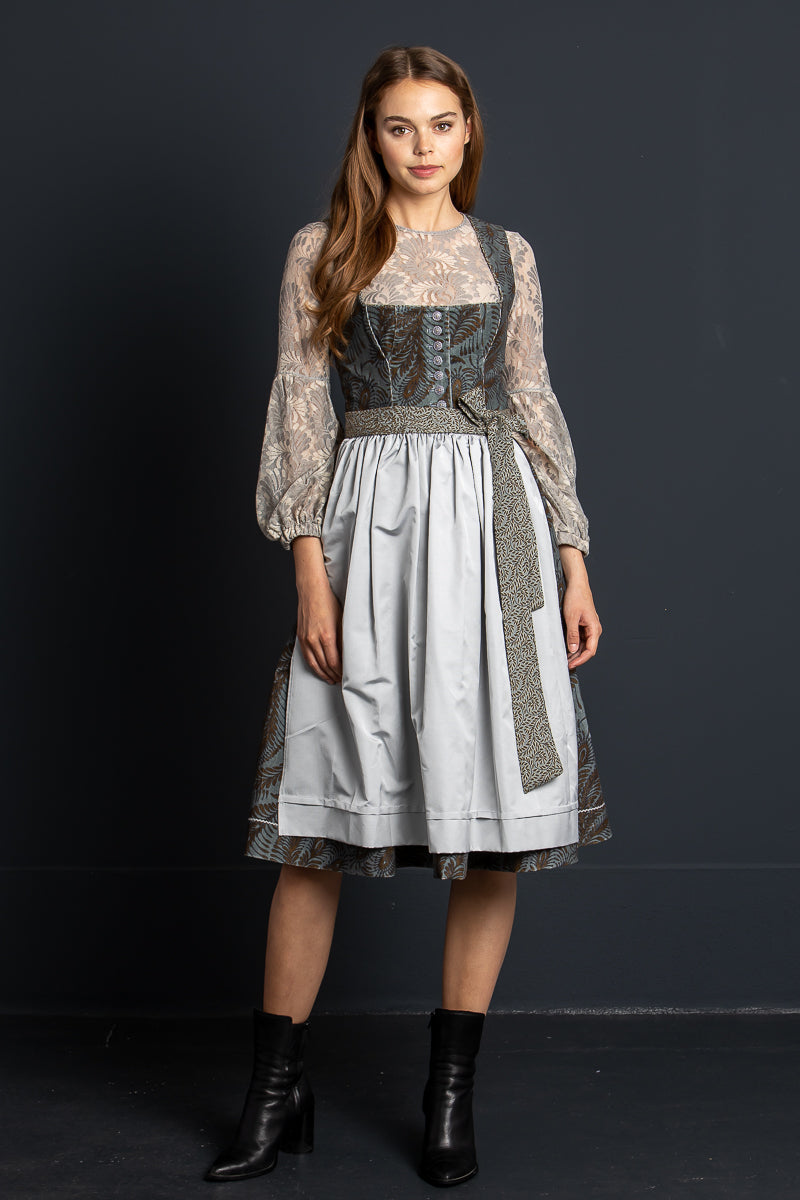 Sportalm Jacquard-Dirndl Ahornboden Blau Rückansicht | Sportalm Jacquard dirndl Ahornboden Blue back view