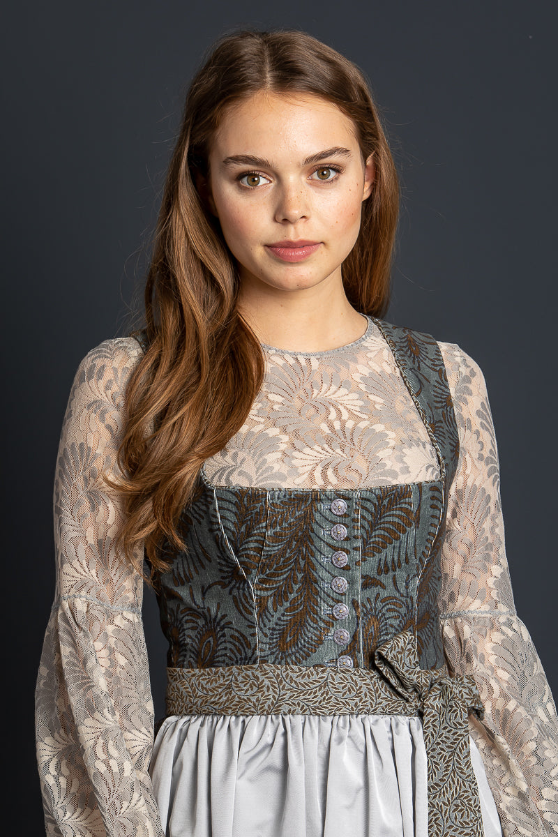 Sportalm Jacquard-Dirndl Ahornboden Blau Detail | Sportalm Jacquard dirndl Ahornboden Blue detail
