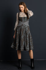 Sportalm Jacquard-Dirndl Ahornboden Blau Detail | Sportalm Jacquard dirndl Ahornboden Blue detail