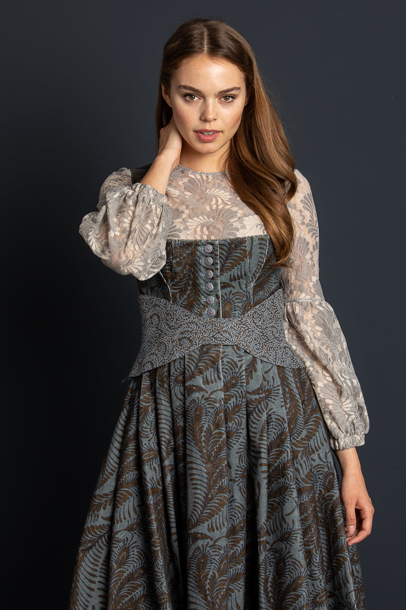 Sportalm Jacquard-Dirndl Ahornboden Blau Detail | Sportalm Jacquard dirndl Ahornboden Blue detail