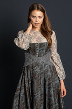 Sportalm Jacquard-Dirndl Ahornboden Blau Detail | Sportalm Jacquard dirndl Ahornboden Blue detail