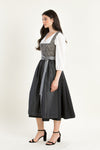 Sportalm Dirndl Teesdorf schwarz Vorderansicht | Sportalm dirndl Teesdorf black front view