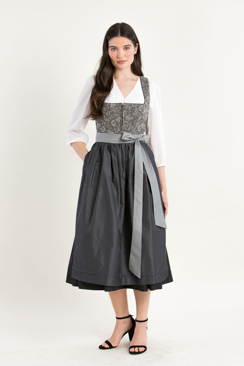 Sportalm Dirndl Teesdorf schwarz Rückansicht | Sportalm dirndl Teesdorf black back view