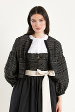 Sportalm Oversized Jacke Madonna schwarz Detail | Sportalm oversized jacket Madonna black detail