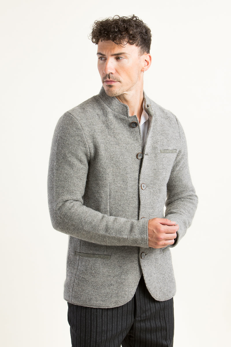Stapf Trachtenjanker Bastl Lero Getragen | Stapf Traditional Jacket Bastl Lero grey worn