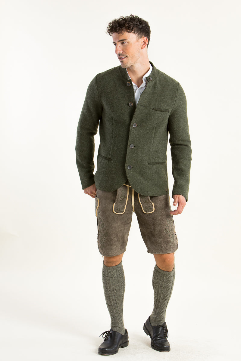 Stapf Trachtenjanker Bastl Tannenzweig Rückansicht | Stapf Traditional Jacket Bastl fir green back view