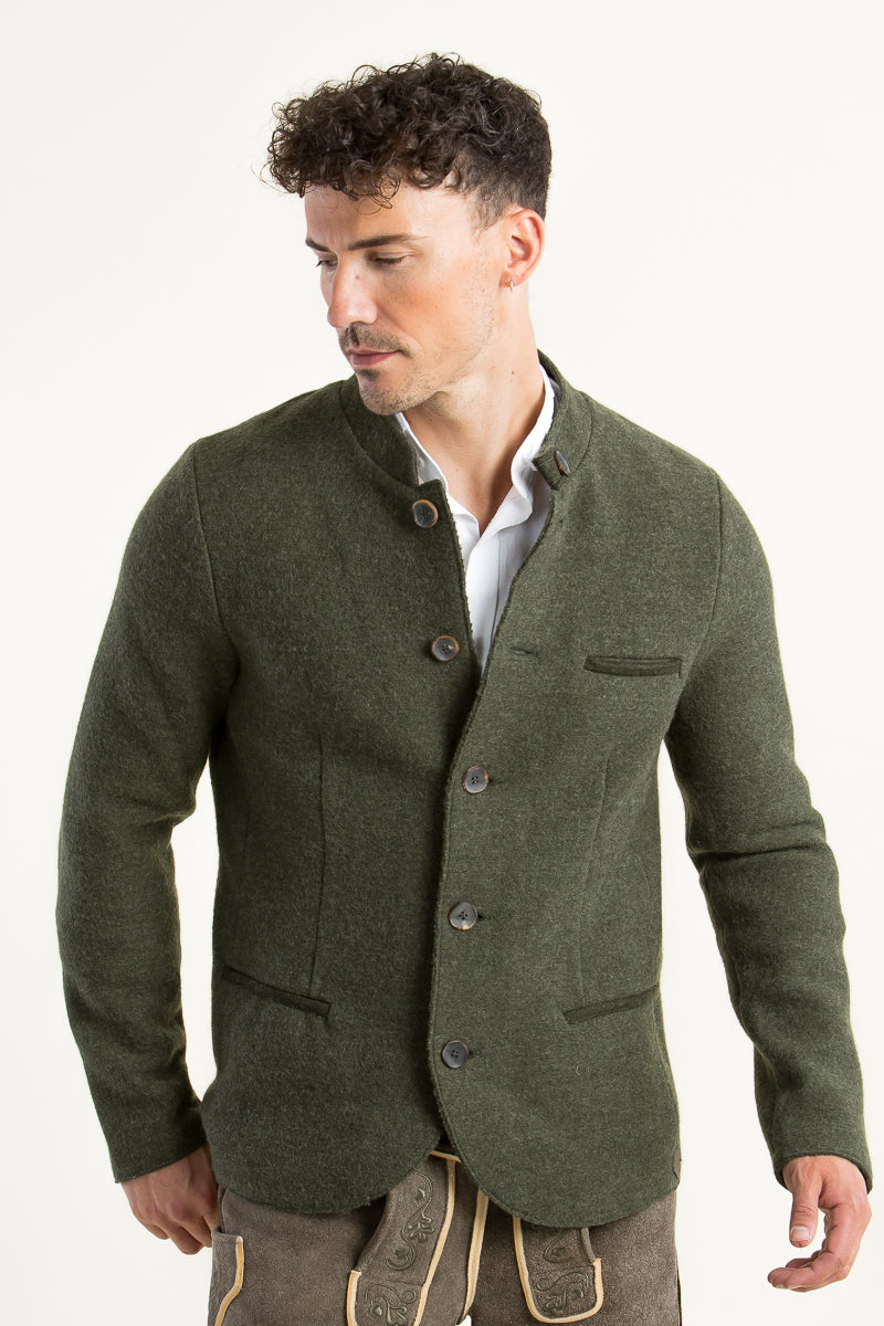 Stapf Trachtenjanker Bastl Tannenzweig Vorderansicht | Stapf Traditional Jacket Bastl fir green front view