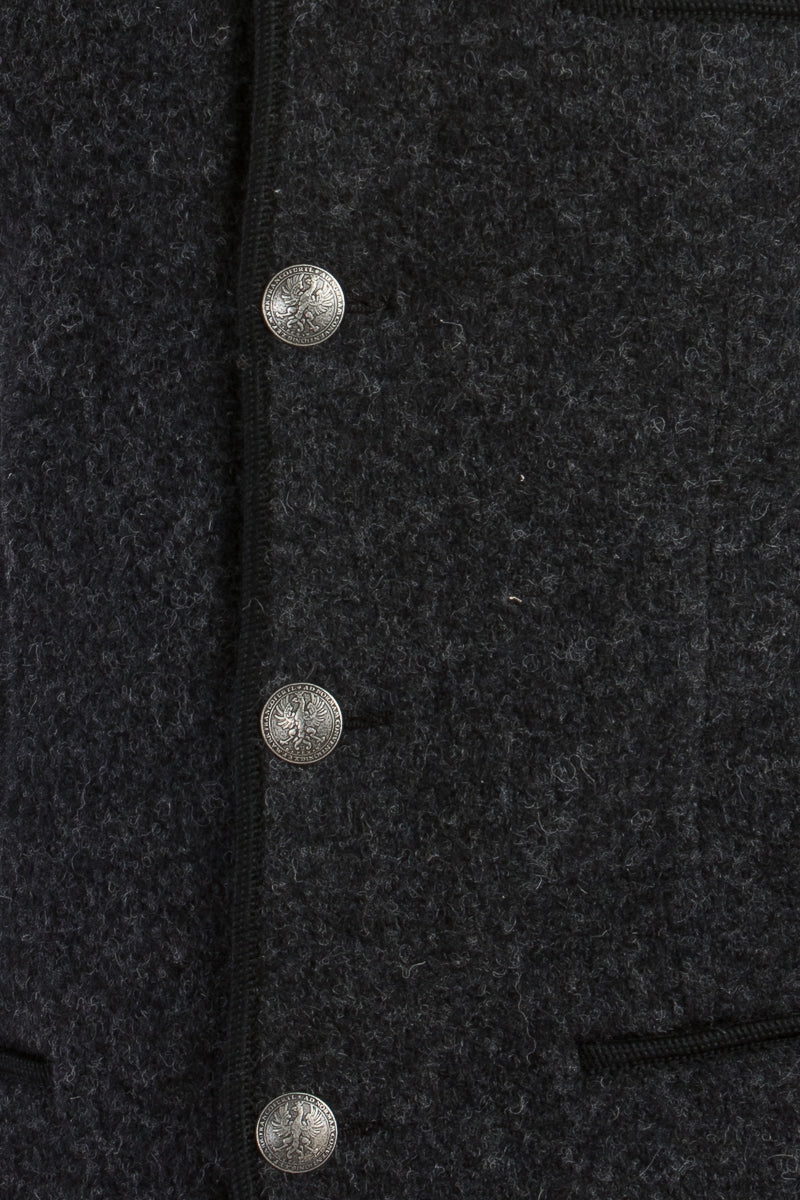 Stapf Walkjanker Brunhard Anthrazit Rückansicht | Stapf Boiled Wool Jacket Brunhard anthracite back view
