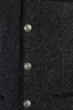 Stapf Walkjanker Brunhard Anthrazit Rückansicht | Stapf Boiled Wool Jacket Brunhard anthracite back view