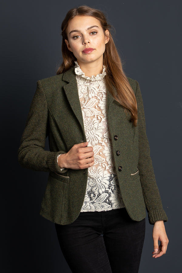 Loden Steiner Trachtenjanker Ines Herbstlaub Vorderansicht | Loden Steiner traditional jacket Ines autumn leaf front view