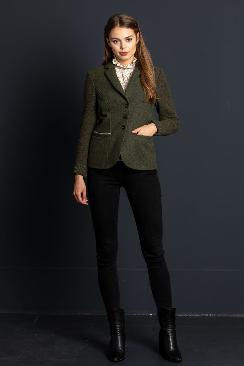 Loden Steiner Trachtenjanker Ines Herbstlaub Detail | Loden Steiner traditional jacket Ines autumn leaf detail
