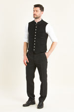 Gebrüder Orth Stresemannhose schwarz Rückansicht | Gebrüder Orth Stresemann trousers black back view