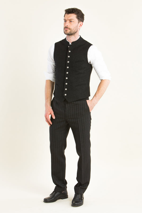 Gebrüder Orth Stresemannhose schwarz Rückansicht | Gebrüder Orth Stresemann trousers black back view