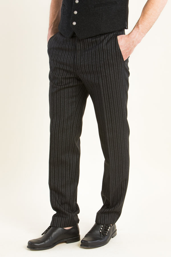 Gebrüder Orth Stresemannhose schwarz Vorderansicht | Gebrüder Orth Stresemann trousers black front view