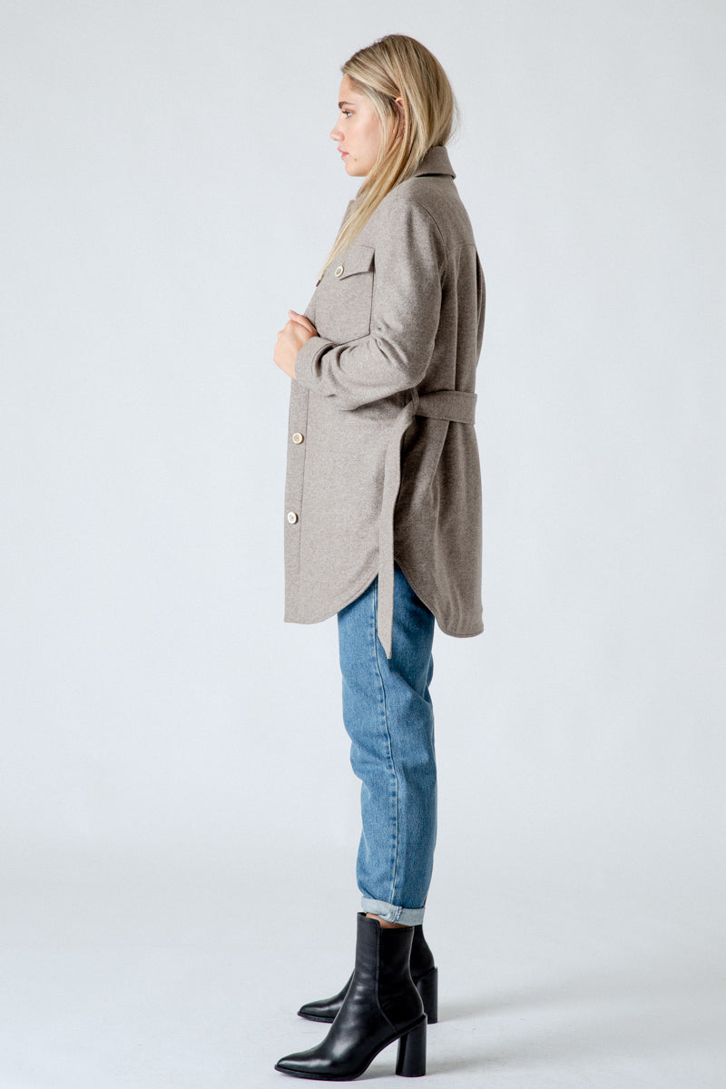 Gottseidank Loden Overshirt Filippa Rahm Detail | Gottseidank loden overshirt Filippa cream detail