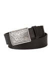 Töpfer Gürtel in schwarz mit silberner Schnalle