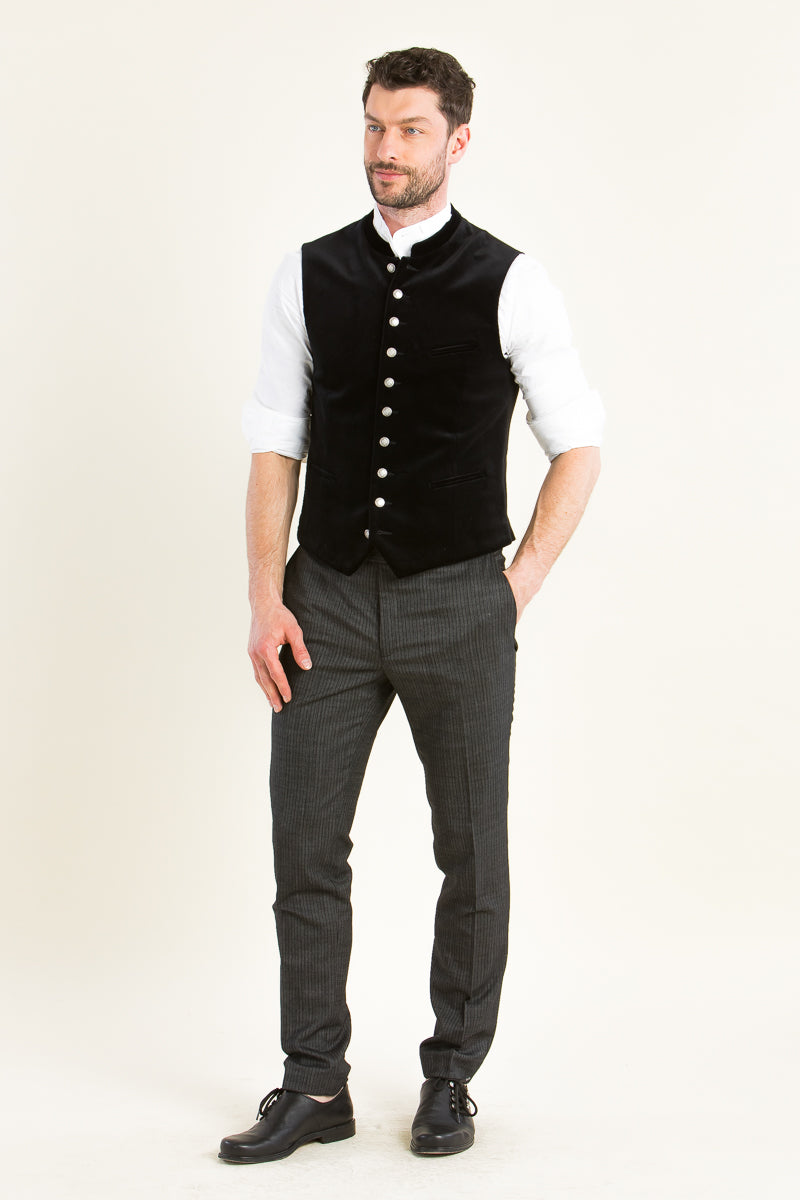 Gebrüder Orth Stresemannhose anthrazit Detail | Gebrüder Orth Stresemann trousers anthracite detail