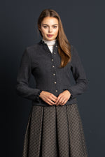 Stapf Walkjanker Birka Anthrazit Rückansicht | Stapf Boiled Wool Jacket Birka anthracite back view