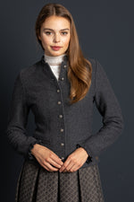 Stapf Walkjanker Birka Anthrazit Vorderansicht | Stapf Boiled Wool Jacket Birka anthracite front view