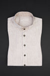 Wallmann Trachtenhemd Leinen gestreift Vorderansicht | Wallmann Linen Traditional Shirt Striped front view