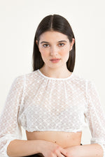 Wenger Dirndlbluse Fiona ecru Vorderansicht | Wenger dirndl blouse Fiona ecru front view