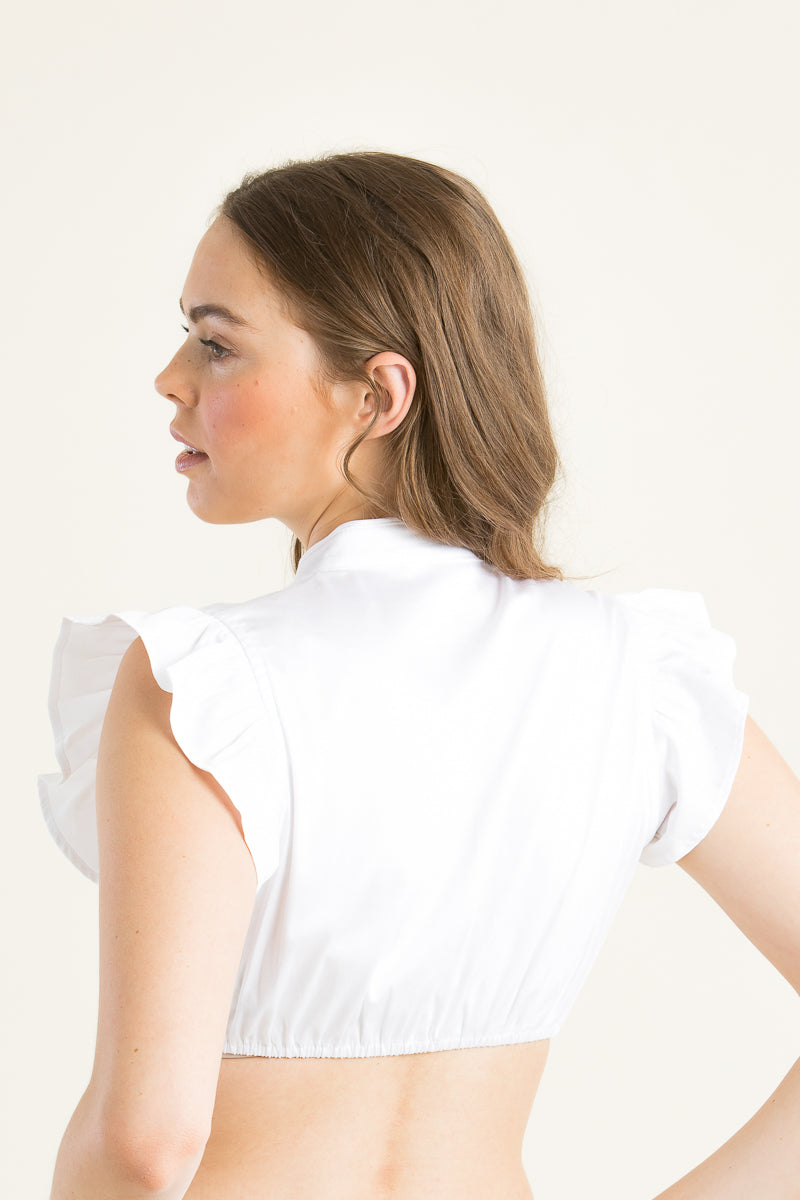 Wenger Dirndlbluse Kasandra Flügelarm Rückansicht | Wenger Dirndl blouse Kasandra winged sleeve back view