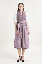 Wenger Hochgeschlossenes Dirndl Agnes Altrosa Vorderansicht | Wenger High-neck dirndl Agnes Old rose front view