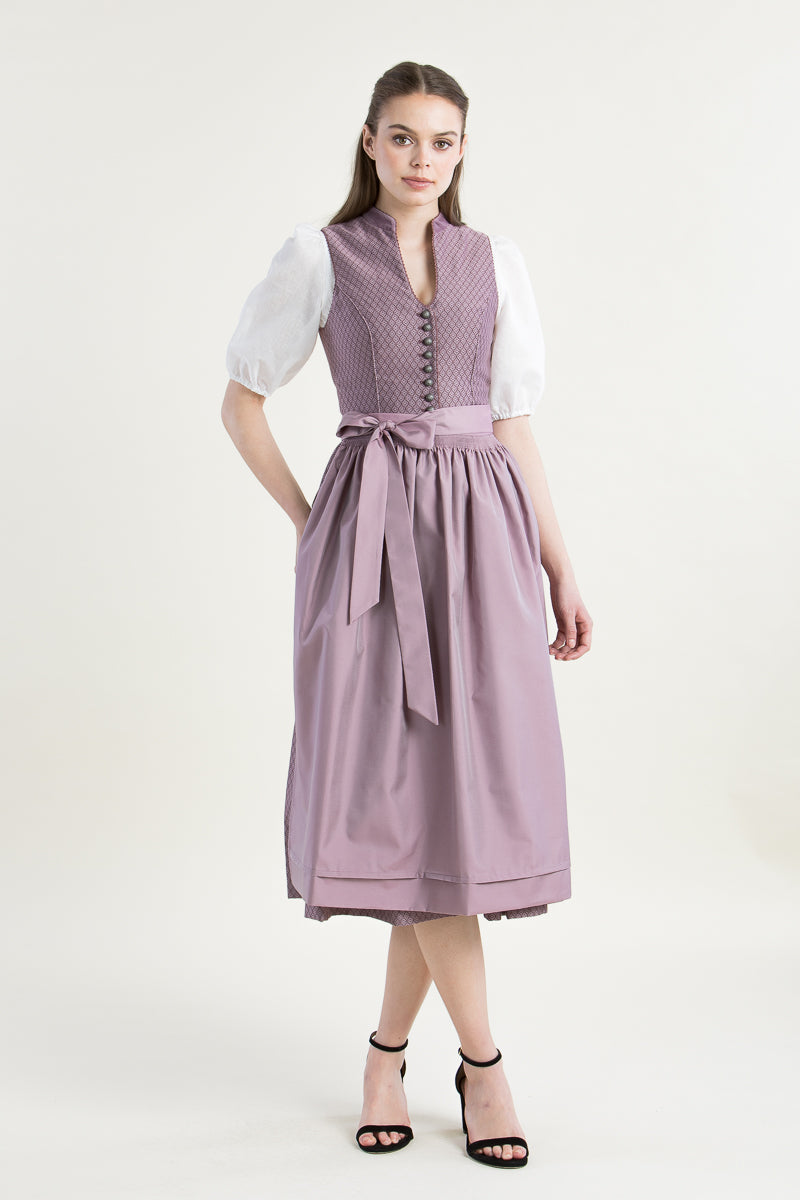 Wenger Hochgeschlossenes Dirndl Agnes Altrosa Getragen | Wenger High-neck dirndl Agnes Old rose worn