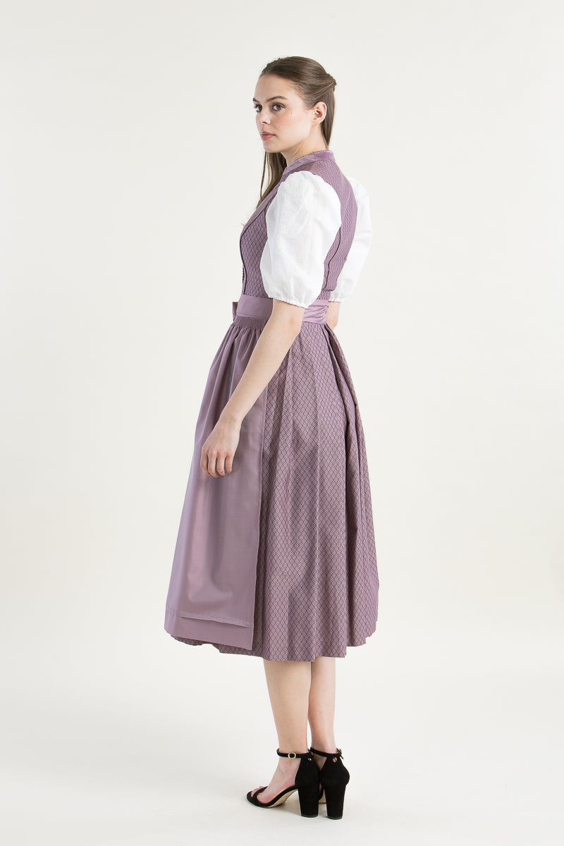 Wenger Hochgeschlossenes Dirndl Agnes Altrosa Detail | Wenger High-neck dirndl Agnes Old rose detail