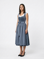 Wenger Dirndl aus Samt in Rauchblau / Velvet Dirndl in Blue