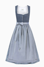 Wenger Samtdirndl Alina Blau Vorderansicht | Wenger Velvet dirndl Alina Blue front view