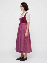 Samtdirndl pink Alina von Wenger / Dirndl Velvet from brand Wenger