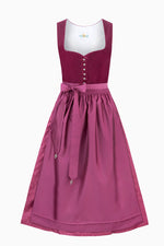 Wenger Samtdirndl Alina Pink Vorderansicht | Wenger Velvet dirndl Alina Pink front view