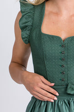 Wenger Dirndl Carolina flaschengrün Detail Rock | Wenger dirndl Carolina bottle green skirt detail