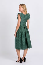 Wenger Dirndl Carolina flaschengrün Detail Ärmel | Wenger dirndl Carolina bottle green sleeve detail
