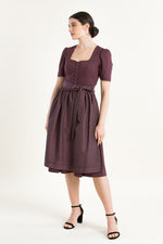 Wenger Dirndl Frieda weinrot Vorderansicht | Wenger Dirndl Frieda wine red front view