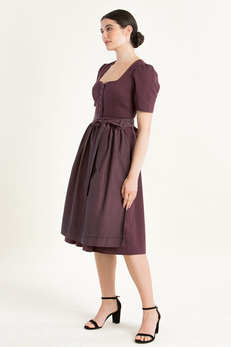 Wenger Dirndl Frieda weinrot Detail Mieder | Wenger Dirndl Frieda wine red bodice detail
