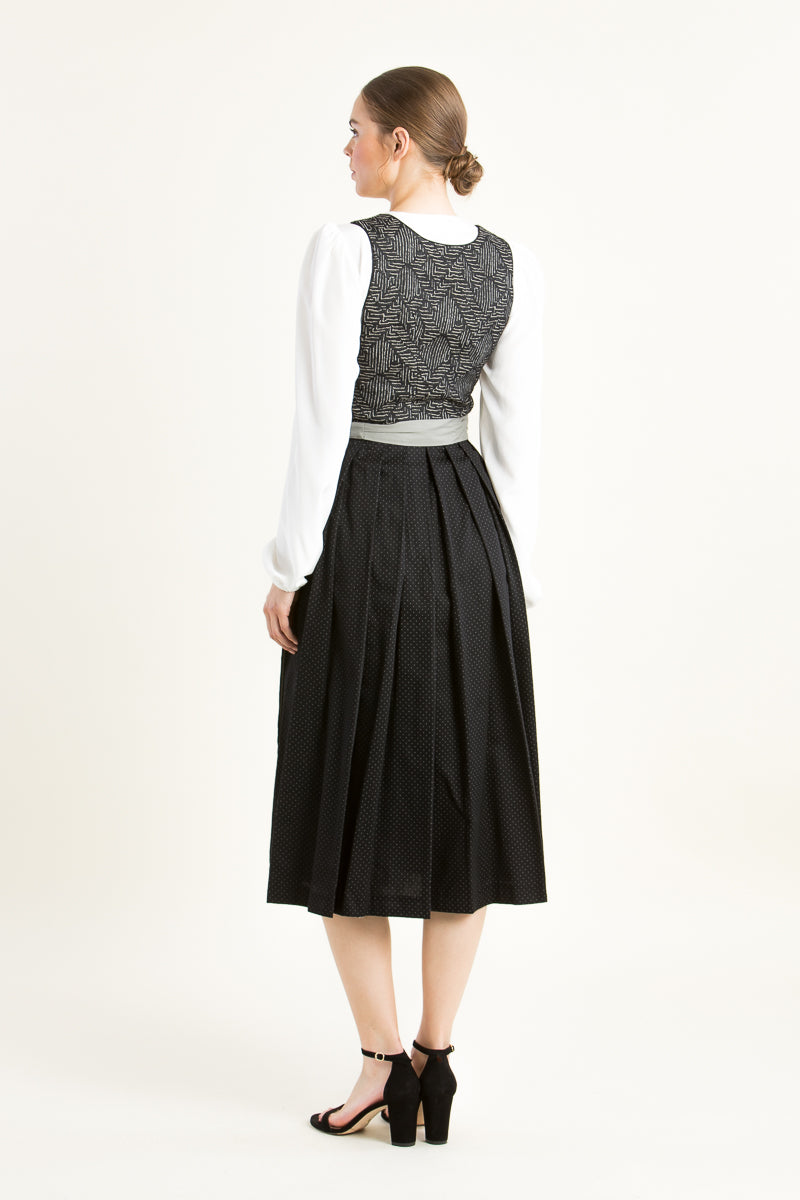 Wenger Dirndl Isi schwarz Rückansicht | Wenger Dirndl Isi black back view