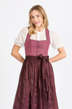 Wenger Dirndl Isolde bordeaux Detail Mieder | Wenger Dirndl Isolde bordeaux bodice detail