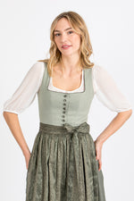 Wenger Dirndl Isolde grün Detail Schürze | Wenger Dirndl Isolde green apron detail