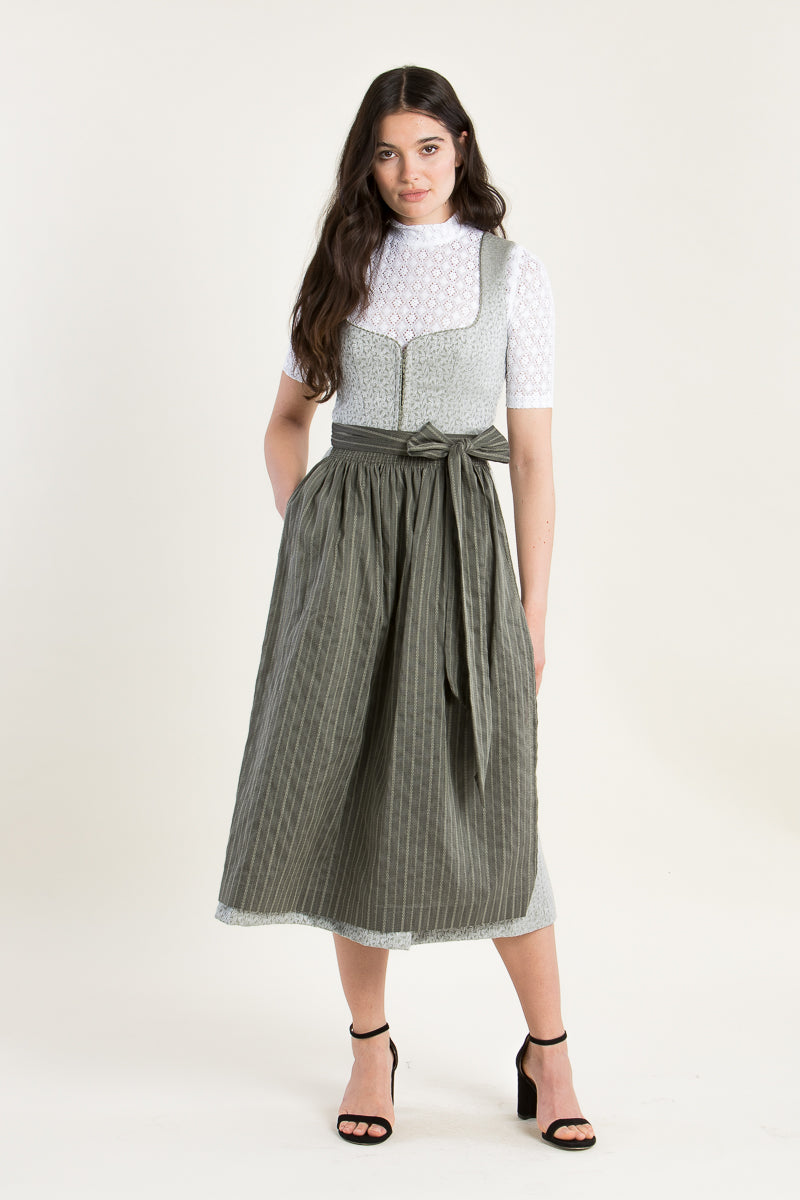 Wenger Dirndl Konstanze schilf Detail | Wenger dirndl Konstanze reed green detail