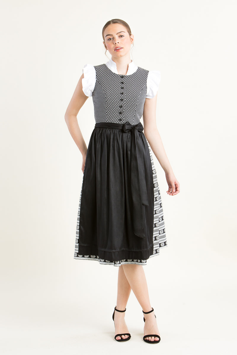 Wenger Dirndl Laetizia schwarz Rückansicht | Wenger dirndl Laetizia black back view