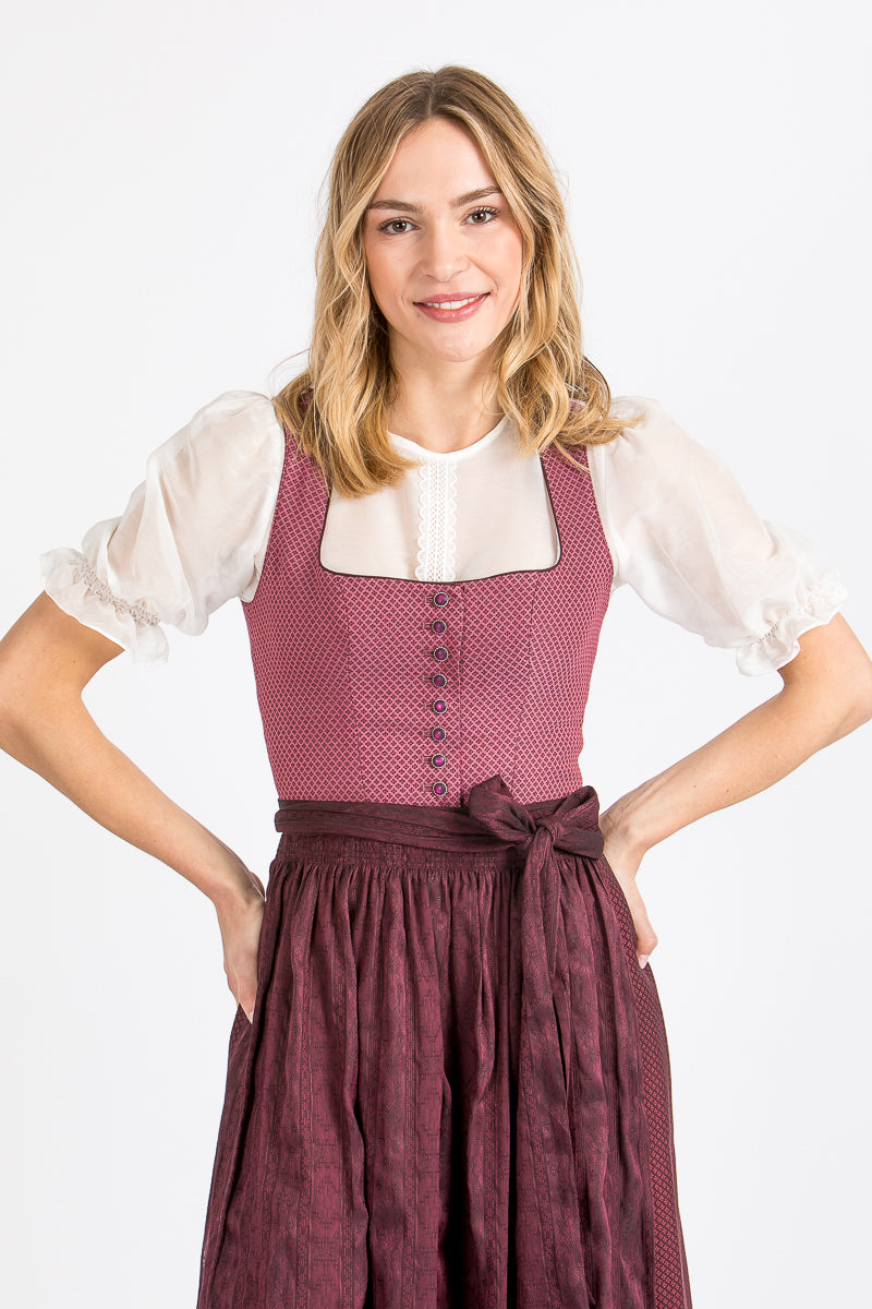 Wenger Dirndlbluse Elsa ecru Rückansicht | Wenger Dirndlbluse Elsa ecru back view