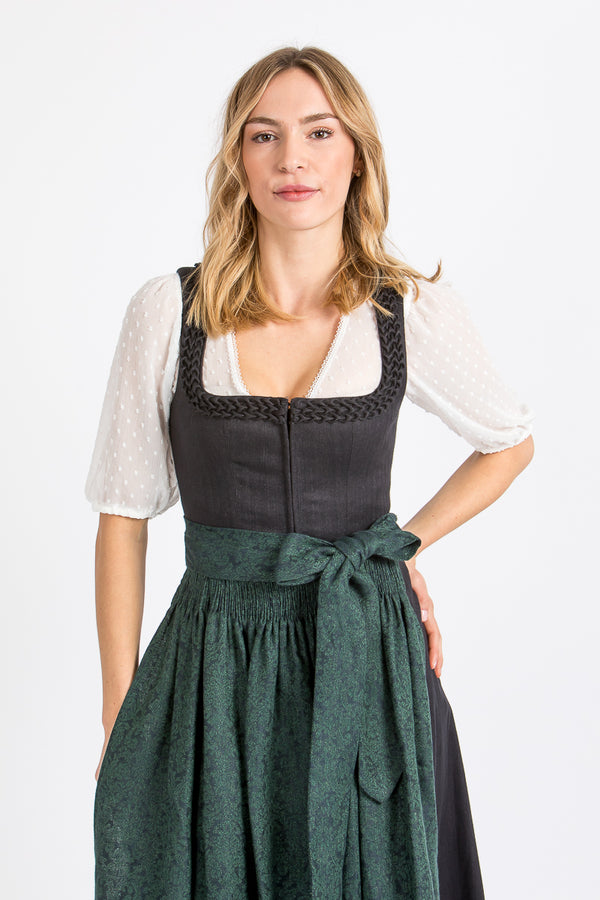 Wenger Dirndlbluse Ida ecru gepunktet Vorderansicht | Wenger blouse Ida ecru dotted front view
