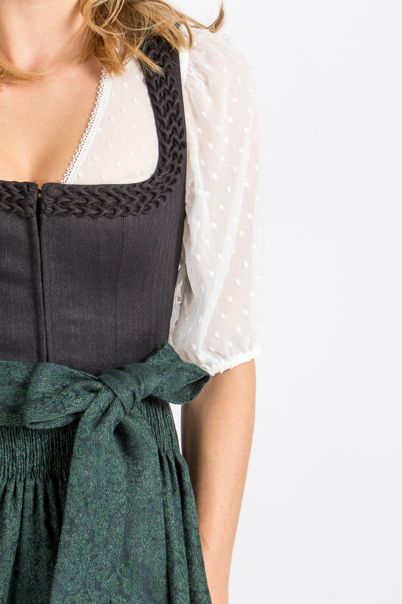 Wenger Dirndlbluse Ida ecru gepunktet Getragen | Wenger blouse Ida ecru dotted worn
