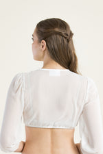 Wenger Dirndlbluse Ines ecru getragen | Wenger dirndl blouse Ines ecru worn