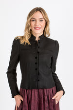 Wenger Trachtenjanker Kirchberg schwarz Detail | Wenger traditional jacket Kirchberg black detail